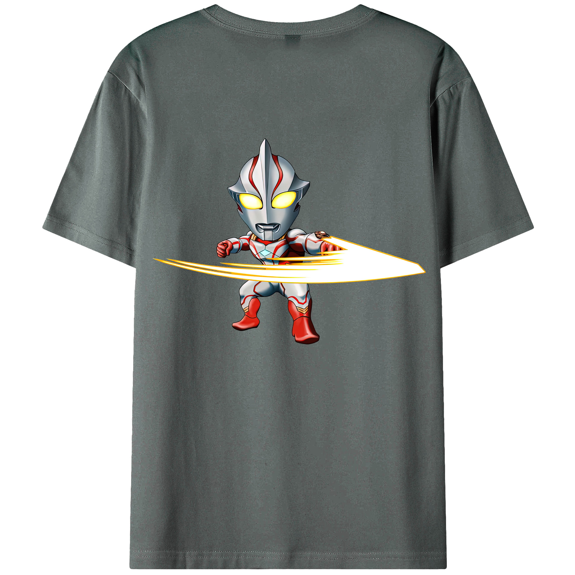 （画像用） ウルトラマン Ultraman 綿100％ メンズ半袖Tシャツ（バックプリント） 通気性